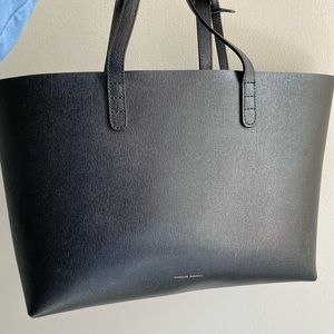 Mansur Gavriel Small Tote (Black Saffiano Leather)